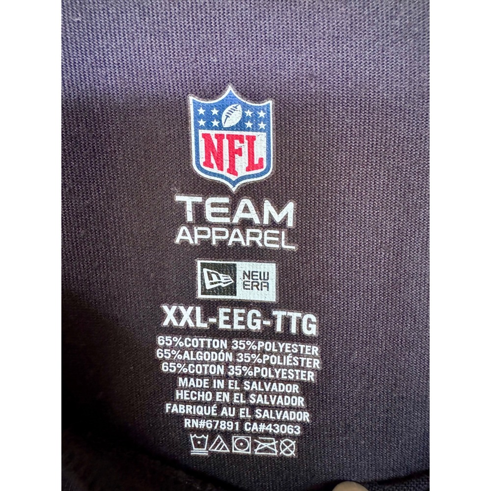 NFL Carolina Panthers Combine Training T-Shirt Mens XXL Black Blue New Era - Picture 2 of 6